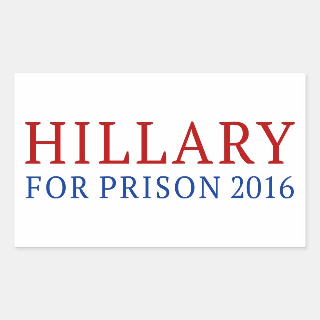 Sticker Rectangulaire Hillary Pour Prison (Devant)