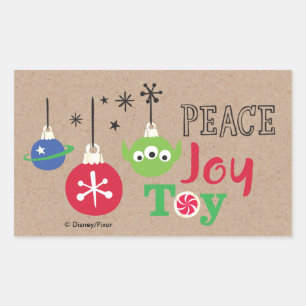 Sticker Rectangulaire Histoire du jouet   Peace Joy Toy