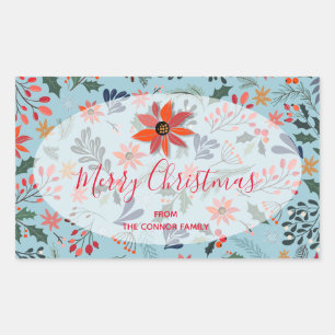 Sticker Rectangulaire Holiday Christmas