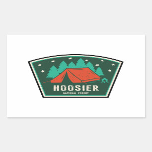 Sticker Rectangulaire Hoosier National Forest Camping