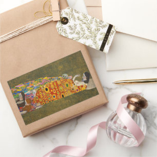 Sticker Rectangulaire Hope II de Gustav Klimt, Art Nouveau vintage