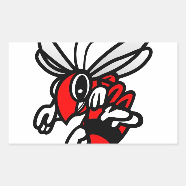 Sticker Rectangulaire Hornets (Devant)