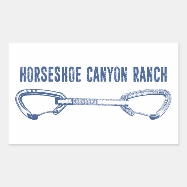 Sticker Rectangulaire Horseshoe Canyon Ranch Arkansas Escalade Quickdraw (Devant)