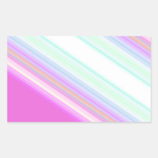 Sticker Rectangulaire Hot Pink and White Strips