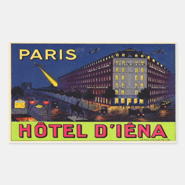 Sticker Rectangulaire Hôtel d'Iéna (Paris) (Devant)
