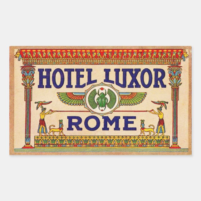Sticker Rectangulaire Hotel Luxor (Rome) (Devant)