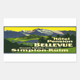 Sticker rectangulaire Hotel Pension Bellevue