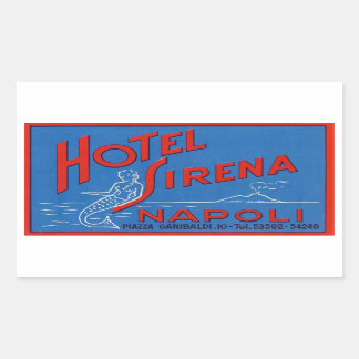 Sticker Rectangulaire Hotel Sirena (Naples Italie)