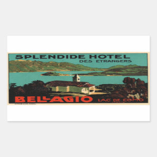 Sticker Rectangulaire Hôtel Splendide Des Etragers Bellagio