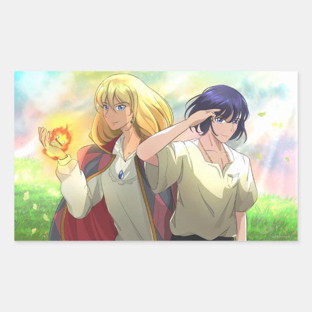 Sticker Rectangulaire Howl & Howl (Devant)