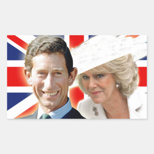 Sticker Rectangulaire HRH Prince Charles et HRH Duchess of Cornwall