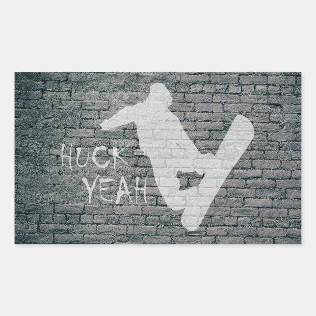 Sticker Rectangulaire Huck Yeah (Devant)