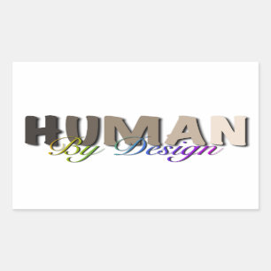 Sticker Rectangulaire Humain par design paix amour égalité
