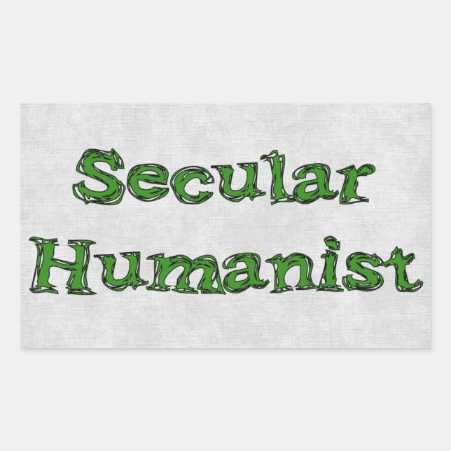 Sticker Rectangulaire Humaniste laïc (Devant)