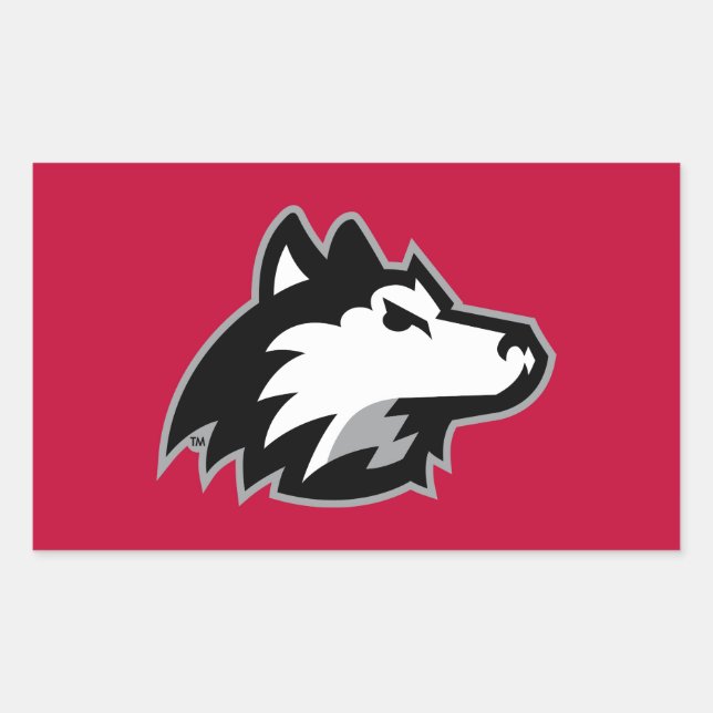 Sticker Rectangulaire Huskies du nord de l'Illinois (Devant)