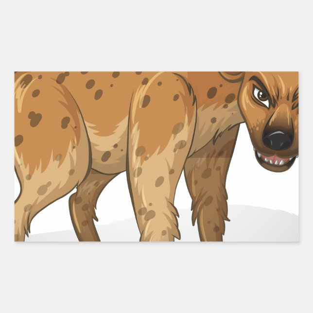Sticker Rectangulaire Hyena (Devant)
