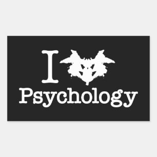 Sticker Rectangulaire I Coeur (Rorschach Inkblot) Psychologie