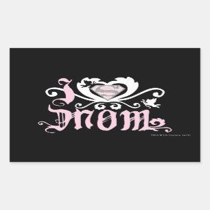 Sticker Rectangulaire I Heart Maman Rose
