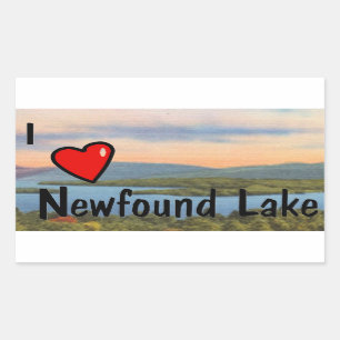Sticker Rectangulaire I Heart Newfound Lake