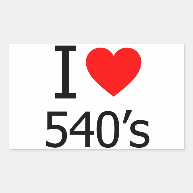 Sticker Rectangulaire I Love 540's (Devant)