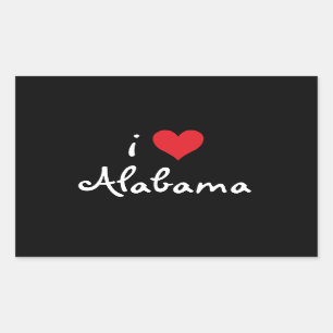 Sticker Rectangulaire I Love Alabama
