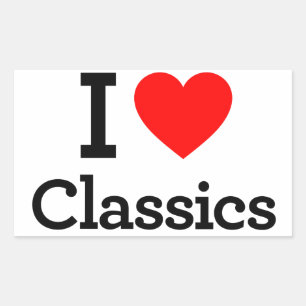 Sticker Rectangulaire I Love Classics