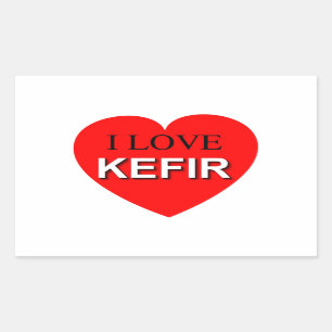 Sticker Rectangulaire I Love Kefir