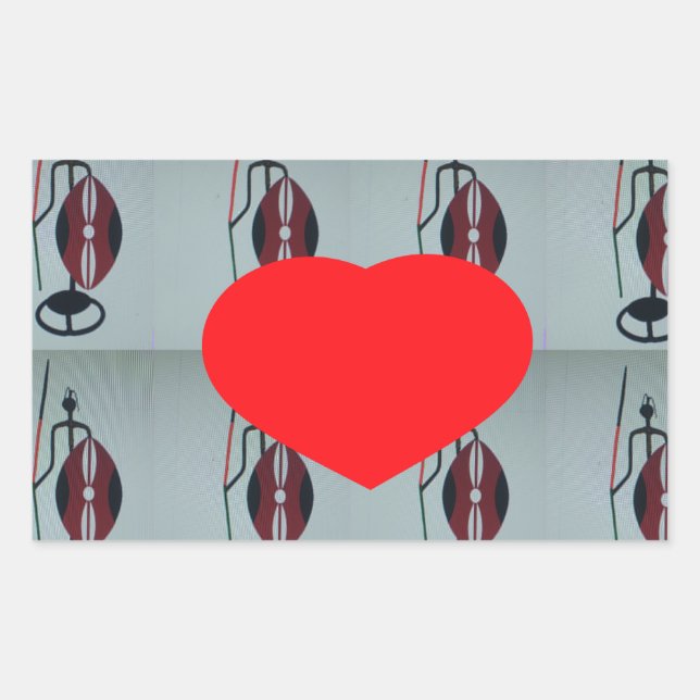 Sticker Rectangulaire I Love Kenya Art Print (Devant)