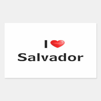 Sticker Rectangulaire I love Salvador