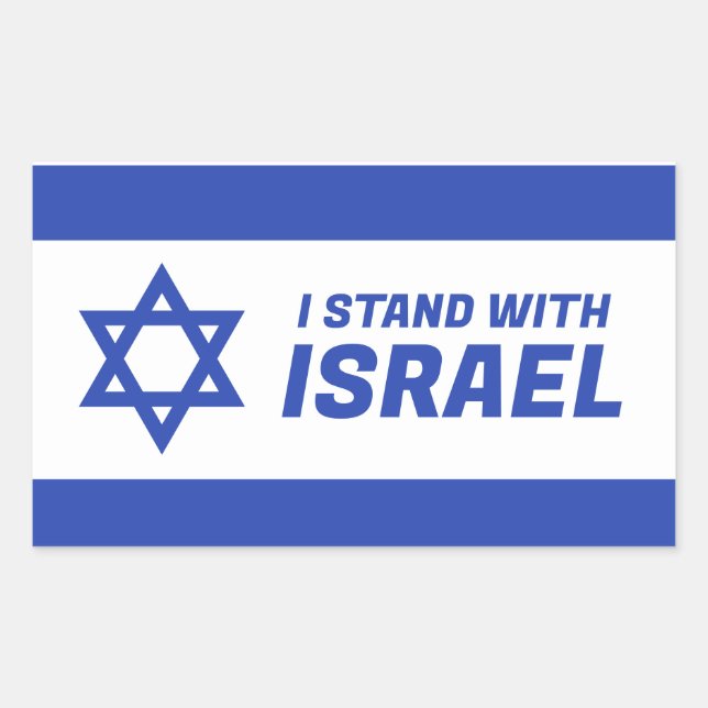 Sticker Rectangulaire I Stand with Israel (Devant)