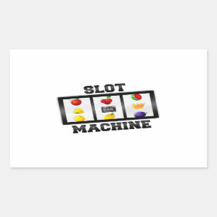 Sticker Rectangulaire Icône de la machine à sous inclinée