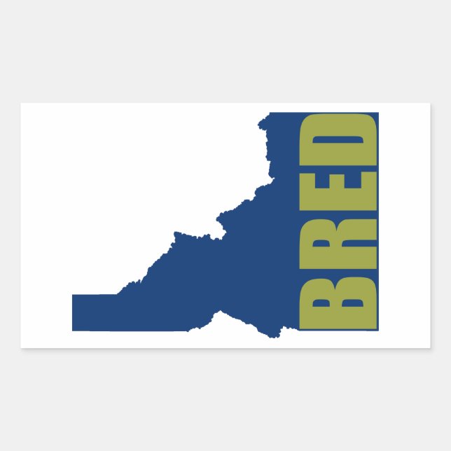 Sticker Rectangulaire Idaho Bred (Devant)