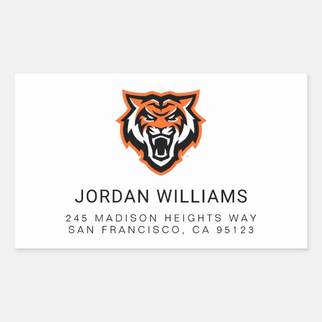 Sticker Rectangulaire Idaho State University Bengals Spirit Design (Devant)