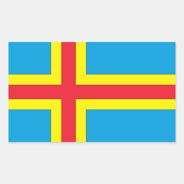 Sticker Rectangulaire Îles Aland (Devant)