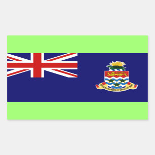 Sticker Rectangulaire Îles Caïmans : Drapeau des îles Caïmans