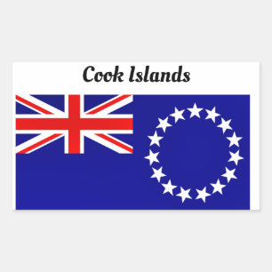 Sticker Rectangulaire Îles Cook