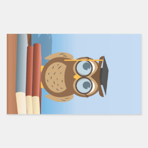 Sticker Rectangulaire Illustration de hibou