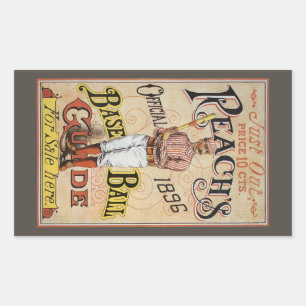 Sticker Rectangulaire Illustration vintage sports baseball, couverture d