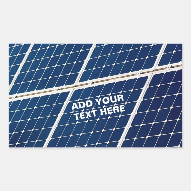 Sticker Rectangulaire Image amusante d'un panneau solaire (Devant)