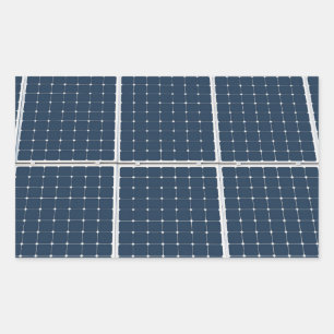 Sticker Rectangulaire Image amusante d'un panneau solaire