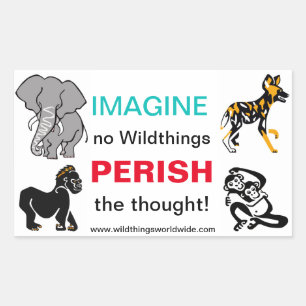 Sticker Rectangulaire IMAGINE - Afrique - Faune - Nature - Conservation