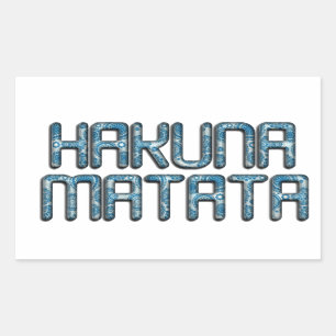 Sticker Rectangulaire Impression d'art 3D Hakuna Matata