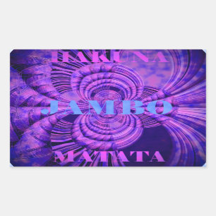 Sticker Rectangulaire Impression d'art Cosmic Hakuna