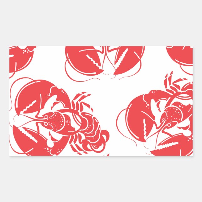 Sticker Rectangulaire impression de homard (Devant)