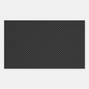 Sticker Rectangulaire Impression de style noir carbone