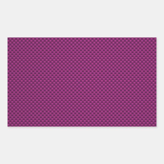 Sticker Rectangulaire Impression en fibre de carbone violet Fushia (Devant)