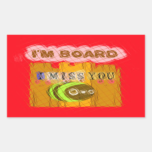 Sticker Rectangulaire Impression Quirky Bee Art