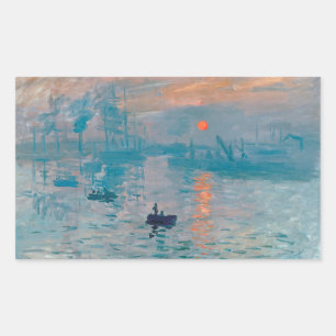 Sticker Rectangulaire Impression Soleil Levant Claude Monet