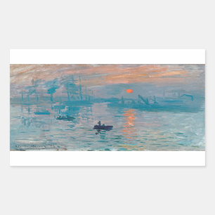 Sticker Rectangulaire Impression Soleil Levant Claude Monet 