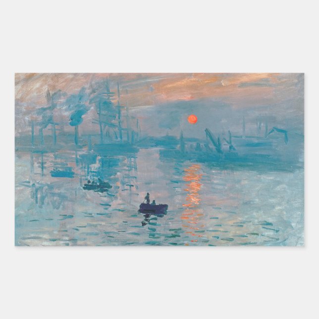 Sticker Rectangulaire Impression Sunrise Claude Monet (Devant)